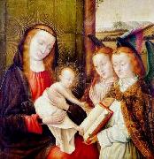 Jan provoost Madonna and Child with two angels painting